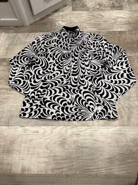 Black & White Swirl Print Jacket